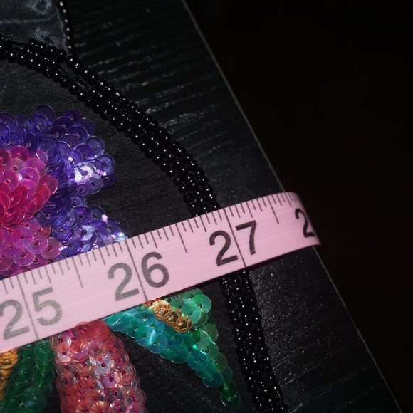 Vintage 80s Silk Beaded Sequin Jacket - Picture 9 of 10